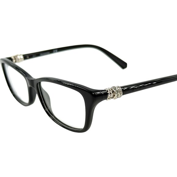 Swarovski SK5243 Womens Plastic Eyeglass Frame 001 Shiny Black 52-15 main image 4